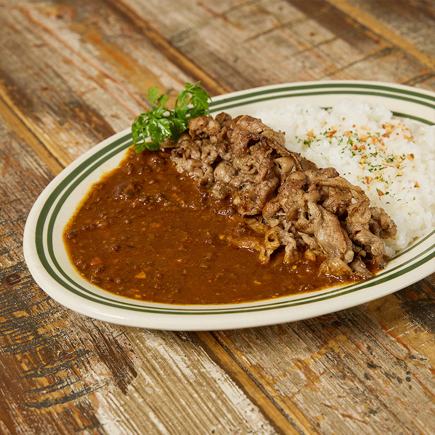 【冷凍】炭火香る牛カルビ焼肉カレー&牛タン入りハンバーグカレーセット