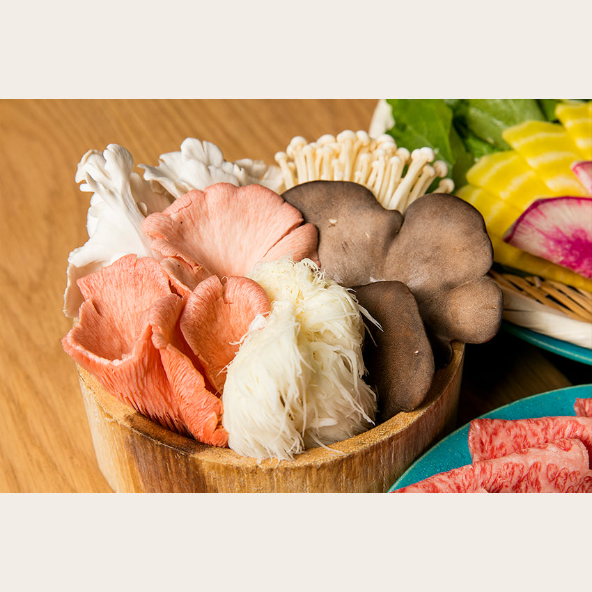 黒毛和牛&岩手県産岩中豚のカジュアルすき焼きセット(3~4人前)