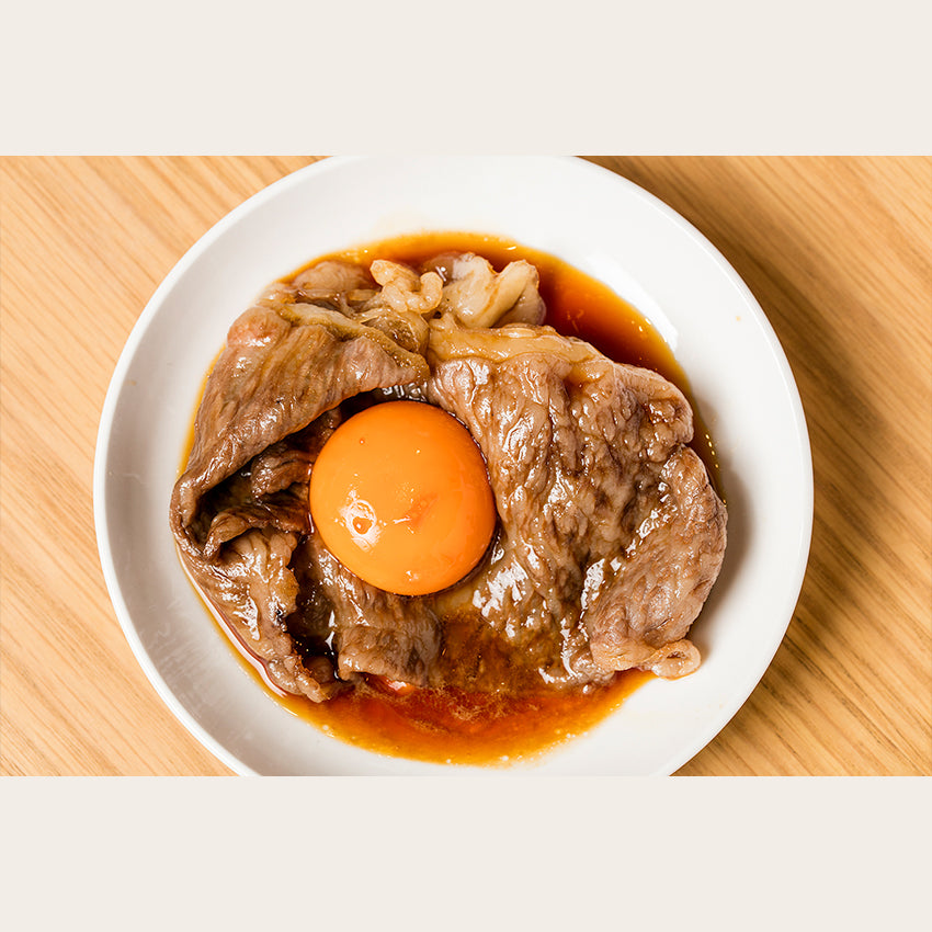黒毛和牛&岩手県産岩中豚のカジュアルすき焼きセット(3~4人前)