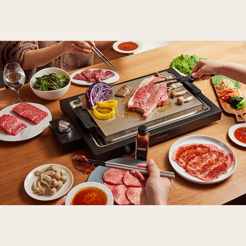 “おつまみキムチ3種付き” 厚切りミスジステーキと焼肉4種580gの贅沢焼肉セット