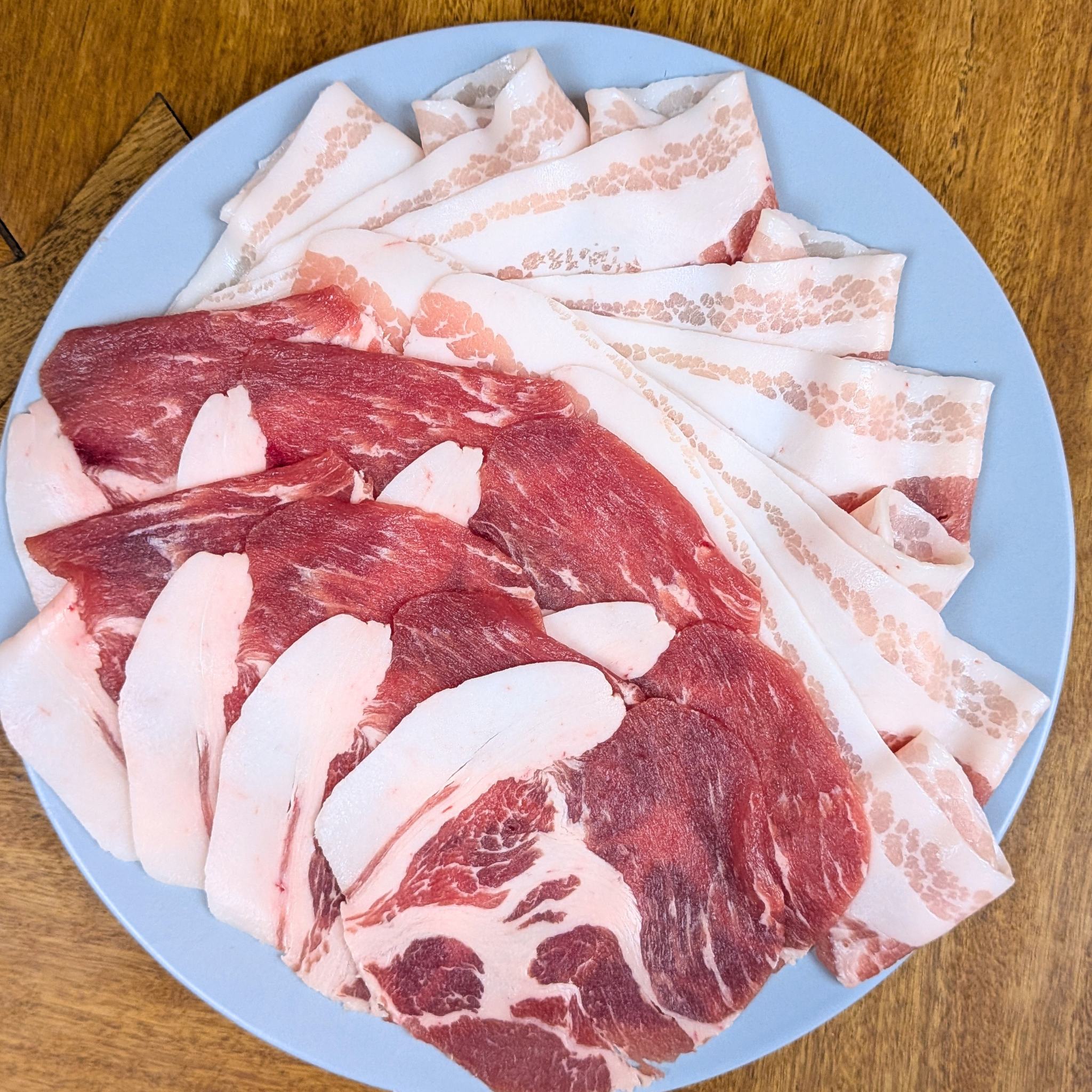 帆立レモンスープで食べるお肉４種のさっぱり夏しゃぶしゃぶセット