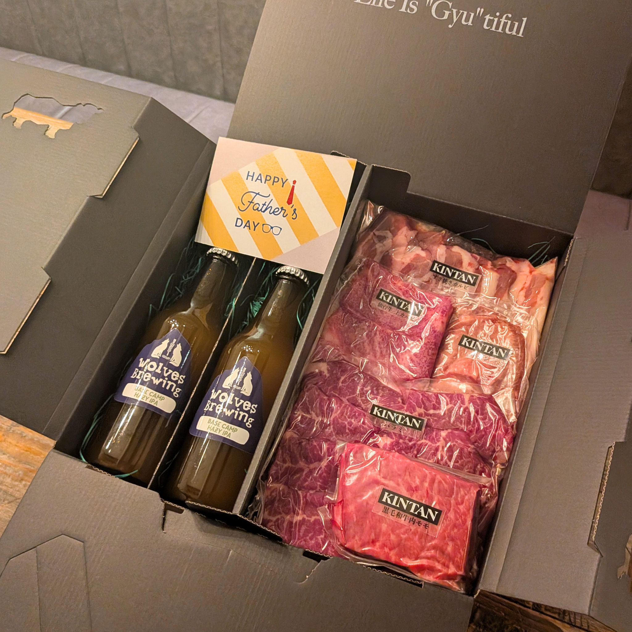 【超早割父の日】A5仙台牛&厚切り赤身 焼肉5種とクラフトビールセット