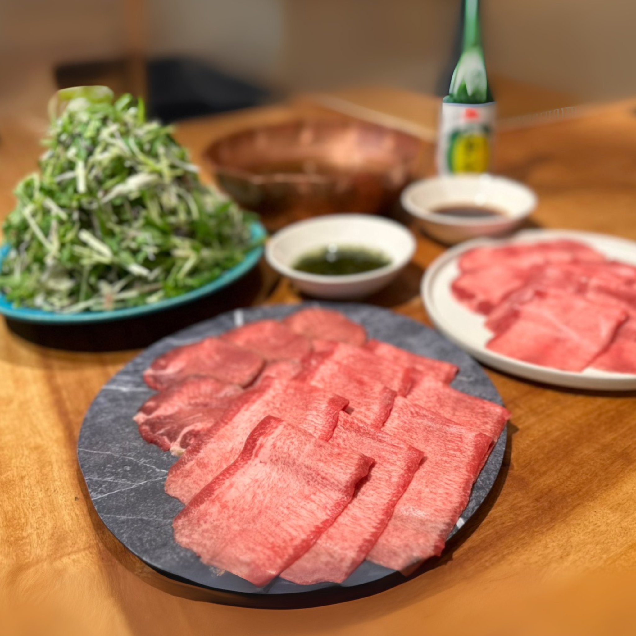 シャキシャキ野菜と食べる 2種の牛タンしゃぶしゃぶセット